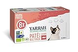 Yarrah Bio Katzenfutter - 8 x 100gr - Lachs - Getreidefrei
