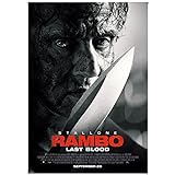 Leinwand Malerei Rambo Last Blood Film Schwarzweiß Poster Gedruckte Bilder Für Wohnkultur Geschenk -50X70 cm Kein Rahmen