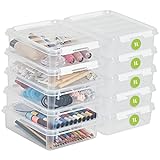 SmartStore Kleine Aufbewahrungsboxen 1L – 10 transparente und stapelbare Boxen mit Deckel und Clipverschluss, BPA-frei und lebensmittelecht, 21x17x6cm, Eine Grösse
