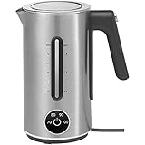 WMF Lumero Wasserkocher mit Temperatureinstellung 1,6l, elektrischer Wasserkocher Edelstahl-Kalkfilter, 3000W, beleuchteter Sockel, edelstahl matt