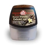 RUF Gourmet Vanille Extrakt in der praktischen Quetschflasche, Paste aus echter Tahiti Vanille, zum Verfeinern von Cremes, Teigen und Kaffee, 1x77g