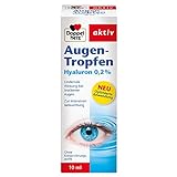 Doppelherz Augen-Tropfen Hyaluron 0,2% – Medizinprodukt ohne Konservierungsstoffe mit lindernder Wirkung bei trockenen Augen – 10 ml sterile Lösung