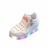 LED Babyschuhe, LANSKIRT Kinder Mädchen Zip Crystal Schuhe LED leuchten leuchtende Turnschuhe Lauflernschuhe Winterschuhe Krabbelschuhe