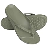 Lightfeet Arch Support Flip Flops,Australische Podologen Designed FlipFlops für Frauen & Männer verhindern müde schmerzende Beine, khaki, 39 EU