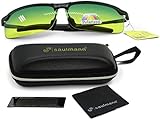 Saulmann® SM6787 Polarisierte Tag- / Nacht Kontrastverstärkende Brille, UV-Schutz, Blendschutz Sonnenbrille für Auto Fahren, Angeln, Golf und andere Outdoor Sport Aktivitäten Ⓖ&🅖