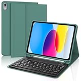 SENGBIRCH Tastatur Schutzhülle für Honor Pad X8a 11 Zoll 2024, italienisches Layout QWERTY abnehmbar Magnetic Wireless Bluetooth Tastatur für Honor Pad X8a 11 Zoll (Dunkelgrün)