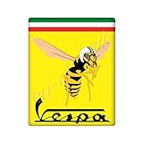 MioVespa Collection 3D-Aufkleber, gewölbt, für die Vorderseite (horncasting) Abzeichen Ihrer Vespa, mit Mio Vespa Logo auf gelber und italienischer Flagge