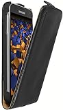mumbi Echt Leder Flip Case kompatibel mit Samsung Galaxy S5 / S5 Neo Hülle Leder Tasche Case Wallet, schwarz