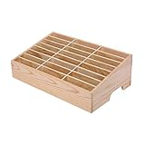 WANMEI Multifunktionale Aufbewahrungsbox aus Holz, 24 Fächer, Handy-Reparatur-Werkzeug-Organizer