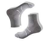 Fnho 7 Paar Lauf-Fitness-Socken, schweißabsorbierende und reibungsfreie Sportsocken, grau, Damen (Größe 34-39),Neuheit Baumwolle Socken,Flauschig Stoppersocken