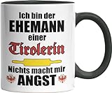 Ehemann einer Tirolerin oesterreich witzig bedruckte Kaffeetasse Lustige Sprüche Tasse zweifarbig black