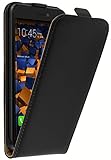 mumbi Tasche Flip Case kompatibel mit Huawei P8 Lite 2017 Hülle Handytasche Case Wallet, schwarz