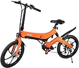 HOMERIC Folding Electric Bike, 20 Zoll Fold Ebike für Erwachsene, 250W Elektrofahrrad mit 36V 7.5AH abnehmbarem Akku, 6-Gang-Getriebe faltbares Fahrrad(PAS-Bike, Keine Drosselklappe)