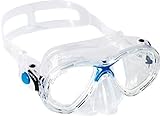 Cressi Marea Jr Unterwassermaske mit zwei separaten Gläser, Unisex - Kind, transparent/blau