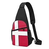 DJNGN Flagge von Dänemark Sling Rucksack Schulter Crossbody Bag