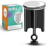 Amazon Brand – UMI - Universal Waschbeckenstöpsel 40mm Abflussstopfen aus Messing, universal mit Gummi für Waschbecken im Bad und Bidets - Excenterstopfen - Höhenverstellbar, Rostfrei & Dicht