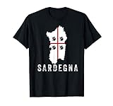 Sardegna Sardinien Karte Flagge Urlaub Italien T-Shirt
