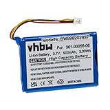 vhbw Akku kompatibel mit Garmin DriveSmart 5, 50 LMT-D, 51 LMT-D EU, 55, 61 LMT-S GPS Navigation Navi (900mAh, 3,7V, Li-Ion)