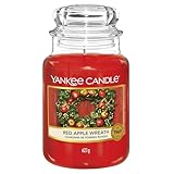 Yankee Candle Duftkerze im Glas (groß) | Red Apple Wreath | Kerze mit langer Brenndauer bis zu 150 Stunden | Perfekte Geschenke für F