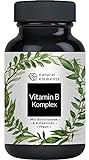 Vitamin B Komplex mit B12-180 Tabletten - Premium: Mit Aktivformen, Quatrefolic®, Kofaktoren - Laborgeprüft, vegan