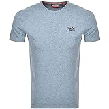 Superdry Herren OL Vintage EMB Crew T-Shirt, Blau (Desert Sky Blue Grit Z7Z), Large
