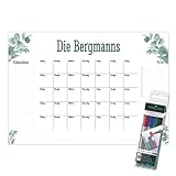 Primus Print - Wunsch Kalender - personalisierter Wandkalender - Abwaschbarer Familienplaner aus Acryl (Eukalyptus)