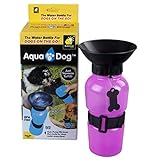 AQUA DOG Tragbare Reise Trinkflasche für Haustiere, Hunde, Katzen 500 ml (Pink)