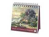 Thomas Kinkade Premium-Postkartenkalender 2022 - mit Bibelsprüchen - Wochenkalender zum Aufstellen mit 53 perforierten Postkarten - Tischkalender - 16,5 x 17,7 cm