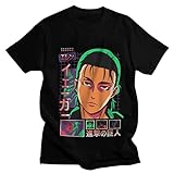 zhedu Attack on Titan T-Shirt Herren Kurzarm Casual T-Shirt Shingeki No Kyojin AOT Eren Yeager T-Shirt Tailliertes T-Shirt Tops (M,Color 1)
