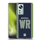 Head Case Designs Offizielle NFL WR Navy Blau Seattle Seahawks Positionen & Logo Soft Gel Handyhülle Hülle kompatibel mit Xiaomi 12 Pro