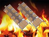 Fachhandel Plus 2 Stück Flammlachs Bretter Holz Set inklusive Befestigungsmaterial Filethalter Räucherbretter