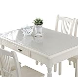Klar Tischdecke Tischschutz, PVC Transparent Tischdecke Outdoor Tischschutz Durchsichtige Tischschutzfolie Wasserdicht Abwaschbar Fettdicht (Color : Thickness 1mm, Size : 30x50cm)