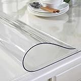 Artwelt Tischdecke Transparent Tischfolie 2.0mm Glasklar Folie Tischschutz Wasserdicht Abwaschbar Polyvinylchloride Folie Wunschmaß Fettdicht Tischschutzfolie (40cm X 80cm)