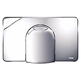 WISA Bedienplatte W2100DF Glanzchrom – 2-Mengen-Spültaste für Wandtoiletten, mechanische Frontbedienung,