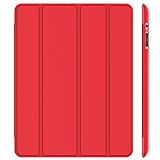 JETech Hülle Kompatibel iPad 4, iPad 3 und iPad 2, Schutzhülle mit Ständer Funktion und Auto Schlaf/Wachen (Rot)
