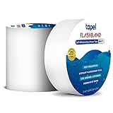 Tapel Butyl Weiß Wasserfestes Klebeband - 5cm X 5m - Leckagebeweis Langlebige Wasserdichte Gummi Putty Butyl Band für RV, Fenster, Silikon, Boot Reparatur und Gummi-Dach Patching
