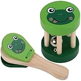 Vobumix Hölzernes Kastagnetten-Instrument, Musikpädagogisches Instrument, Kinder-schlagbrett, Frühentwicklungszubehör Für Kinder Und Kleink