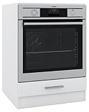 Backofenschrank für Einbauherd 60 cm weiß Unterschrank Backofen H