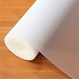 Hersvin Schubladenmatte (Übergröße) 60cmx500cm Schrankpapier Schubladeneinlage EVA Wasserfest Nicht Klebende Unterlage Teppich für Küchenschränke (Transparent/Raute)