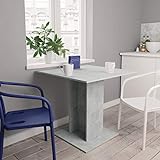 Gawany Esstisch Esszimmertisch Küchentisch Schreibtisch Arbeitstisch Holztisch Wohnzimmer aus Spanplatte Betongrau 80×80×75 cm