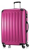 Hauptstadtkoffer - Alex - Großer Hartschalen-Koffer Trolley Rollkoffer Reisekoffer, 4 Doppel-Rollen, 75 cm, 119 L, Magenta