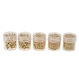 5 Flaschen Metallperlen Spacer Perlen zum Basteln DIY Schmuckherstellung - Gold