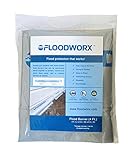 Floodworx Wassersperre für Hochwasserschutz, Sandsack-Alternative – wiederverwendbar und ineinandergreifend schnell befüllbare Säcke zur Kontrolle Umleitung von Wasser 1,2 m x 15,2 cm Einzelpackung