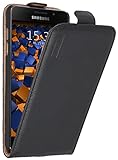 mumbi Echt Leder Flip Case kompatibel mit Samsung Galaxy A5 2017 Hülle Leder Tasche Case Wallet, schwarz