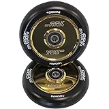 Cox Swain 2 STK. X-385 High End 100mm Stunt Scooter Rollen Alu Core - ABEC 11 Lager, Black/Gold Hollowcore