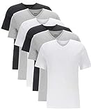 BOSS Hugo Herren T-Shirts Business Shirts V-Neck 50325389 6er Pack, Farbe:Mehrfarbig, Größe:M, Artikel:-999 Mix