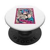 Animegirl Anime Manga Schönheit Zeitung lesen Girl 13 PopSockets Klebender PopGrip