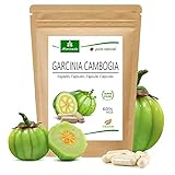 Garcinia Cambogia 90 Veggie Kapseln (4:1 Extrakt, 60% HCA) mit Kalzium, Fettblocker, Fat Blocker - garantiert frei von Trennmitteln und Stearaten (1x90)