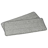 vhbw 2X Wischbezug kompatibel mit Clean Maxx 09996 Wischmopp - Ersatzkopf, Polyester Grau Weiß