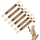 tao pipe 6 Stück Katzenminze Sticks, Katzen Sticks Matatabi Kausticks Interaktives Katzenspielzeug, Katzen Kauhölzer Silvervine Sticks zur Katzen Zahnpflege und Gegen Mundgeruch